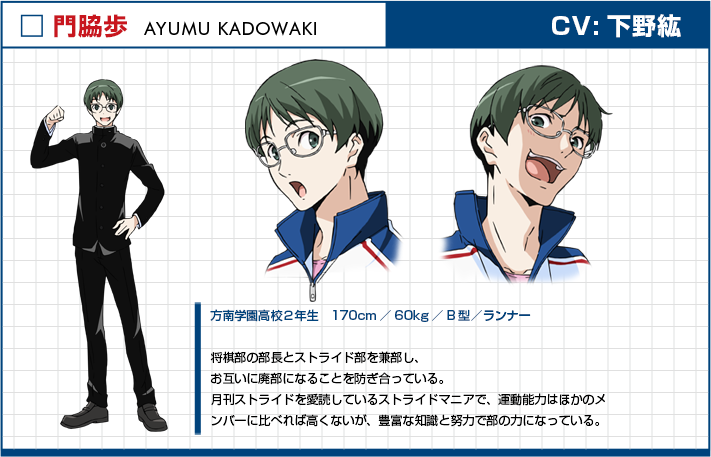 Ayumu Kadowaki from Prince of Stride: Alternative
